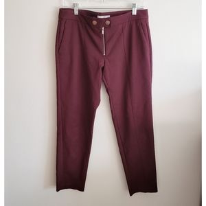 New Mango MNG Suit Maroon Dress Pants
